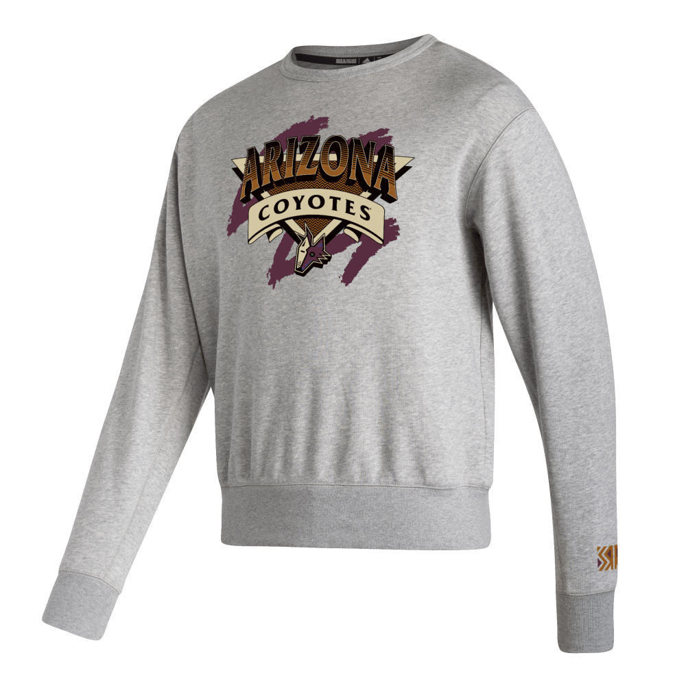 NHL Arizona Coyotes adidas &#39;22 Reverse Retro Attack Triangle Crew Sweatshirt