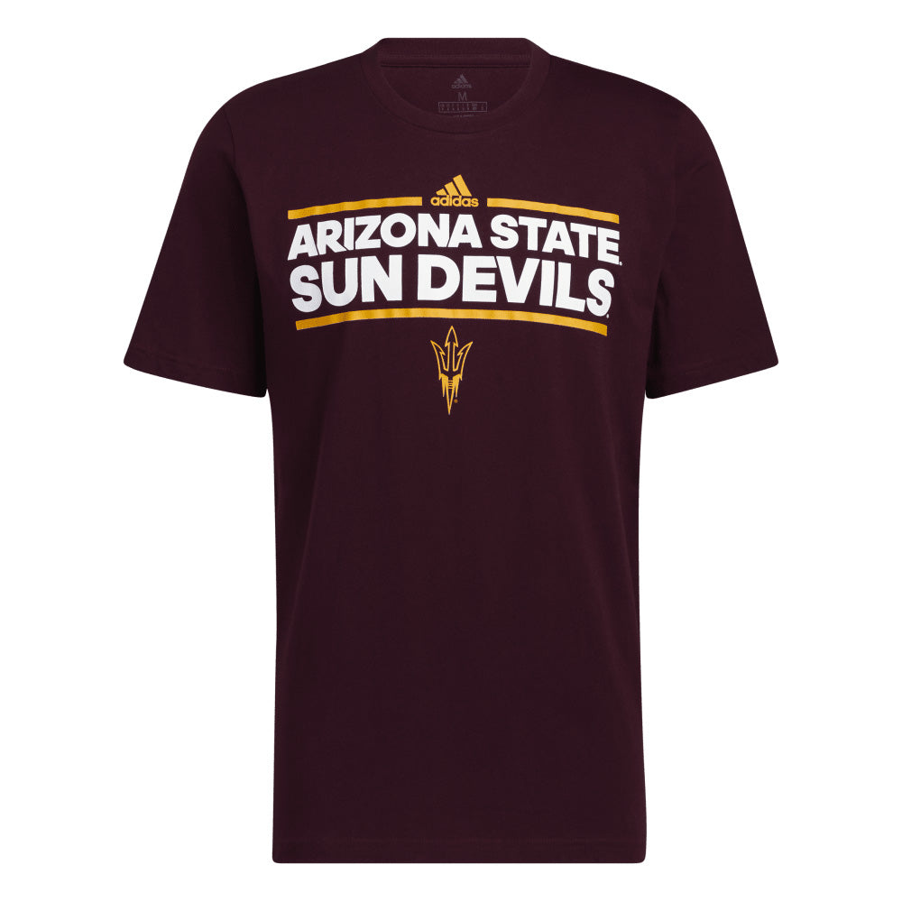 NCAA Arizona State Sun Devils adidas Wordmark Stack Fresh Tee