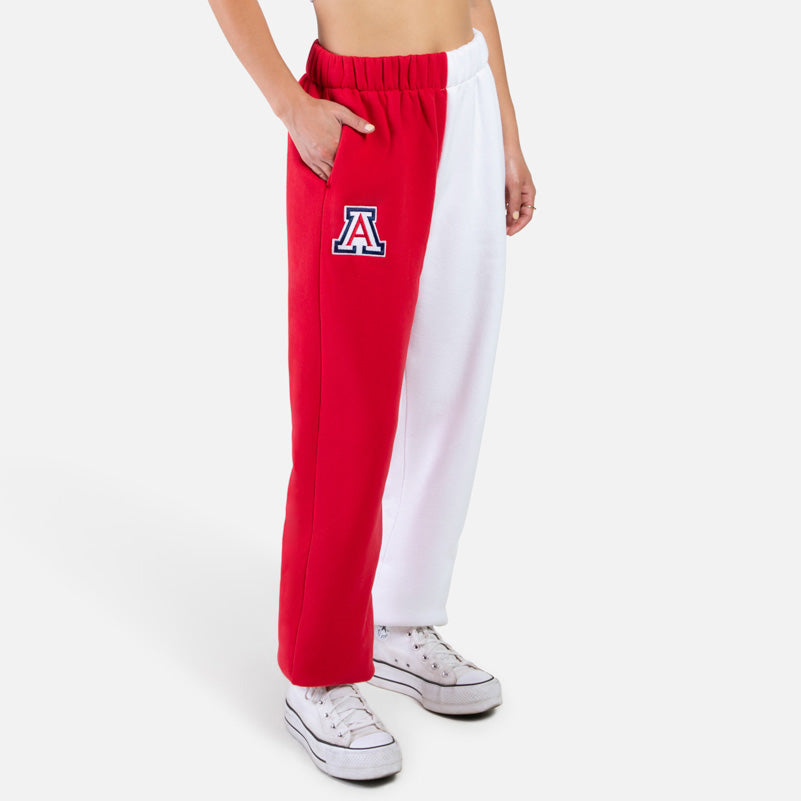 NCAA Arizona Wildcats Women&#39;s Hype &amp; Vice Color Block Sweatpants