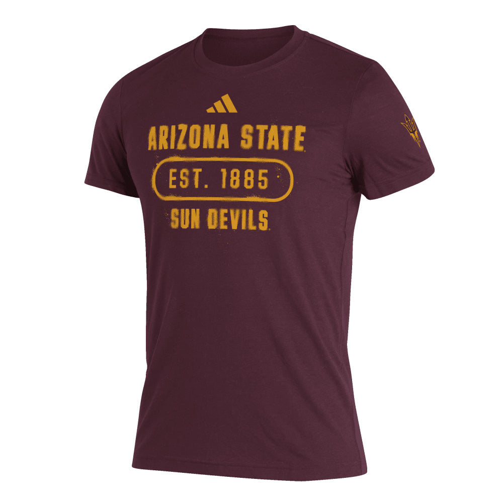 NCAA Arizona State Sun Devils adidas Established Tri-Blend Tee