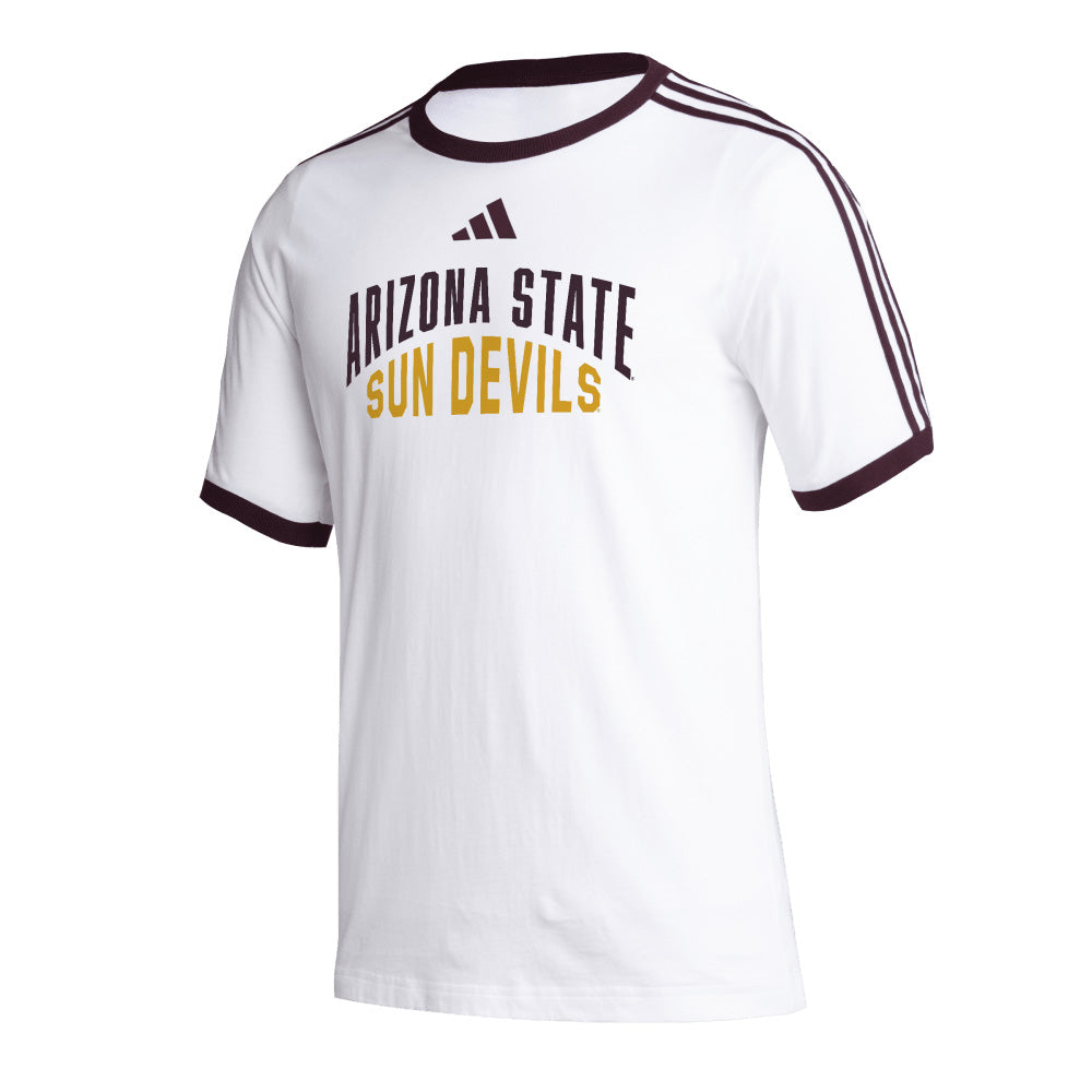 NCAA Arizona State Sun Devils adidas Cotton Fashion Ringer Tee