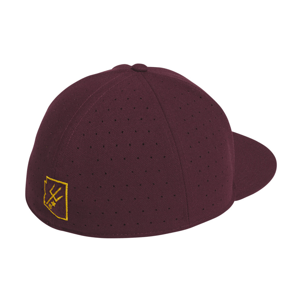 NCAA Arizona State Sun Devils adidas Performance Baseball On-Field Fitted Hat