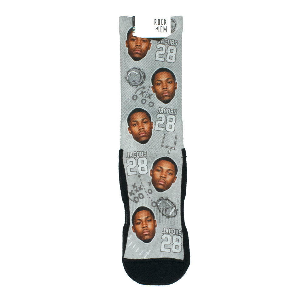 NFL Las Vegas Raiders Josh Jacobs Rock Em Football Guy Socks