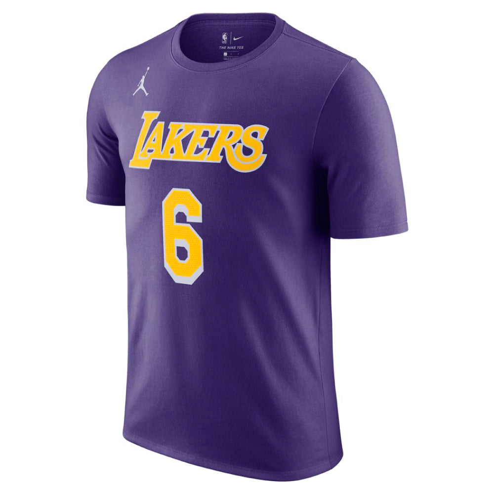 NBA Los Angeles Lakers LeBron James #6 Jordan Statement Name &amp; Number Tee