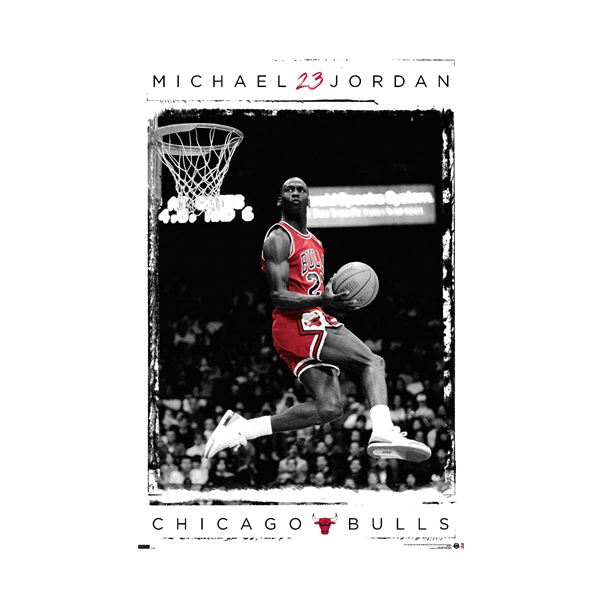 NBA Chicago Bulls Michael Jordan Trends Dunk Wall Poster