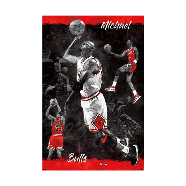 NBA Chicago Bulls Michael Jordan Trends Sketch Wall Poster