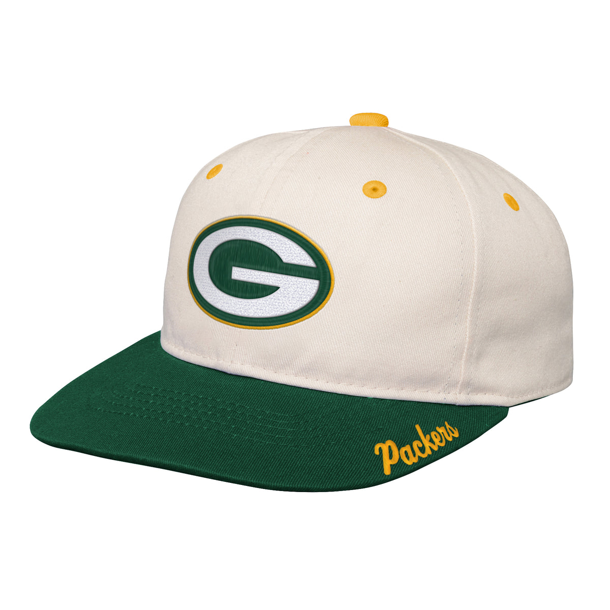 NFL Green Bay Packers Youth Outerstuff Script Bill Snapback Hat