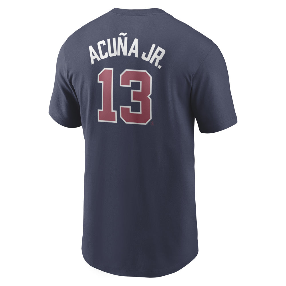 MLB Atlanta Braves Ronald Acuna Jr Nike Name &amp; Number Tee