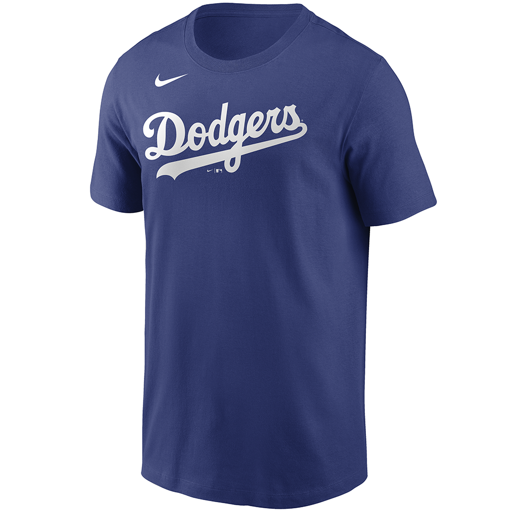 MLB Los Angeles Dodgers Nike Wordmark Essential T-Shirt - Blue