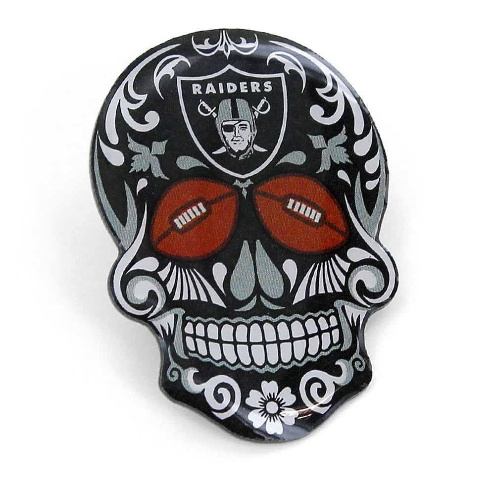 NFL Las Vegas Raiders Aminco Sugar Skull Pin