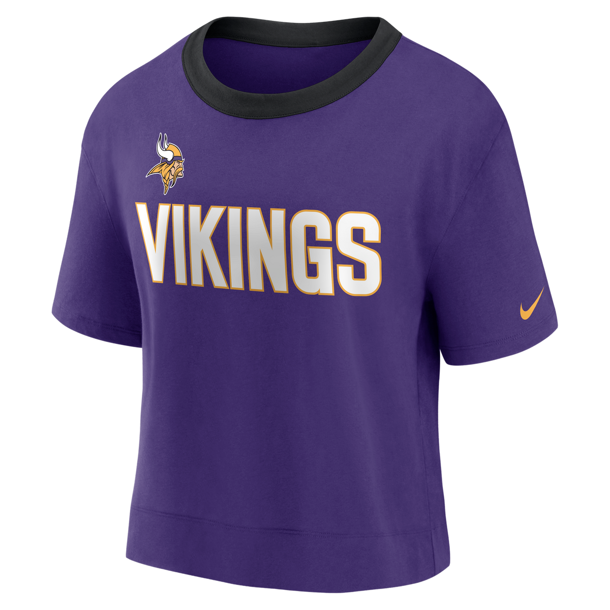 NFL Minnesota Vikings Women&#39;s Nike Football Fan Crop Top