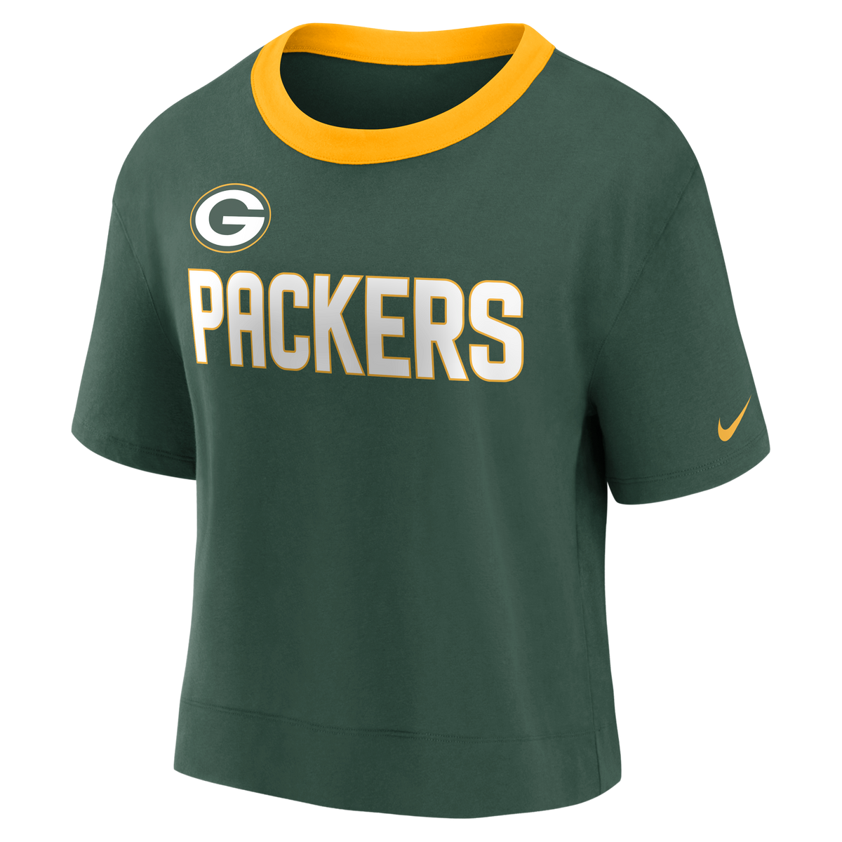 NFL Green Bay Packers Women&#39;s Nike Football Fan Crop Top