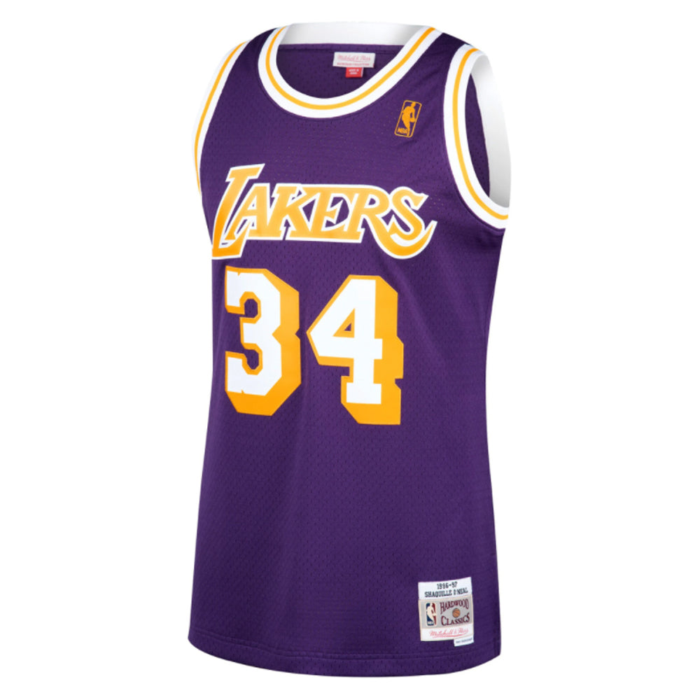 NBA Los Angeles Lakers Shaquille O&#39;Neal Mitchell &amp; Ness &#39;96 Retro Swingman Jersey