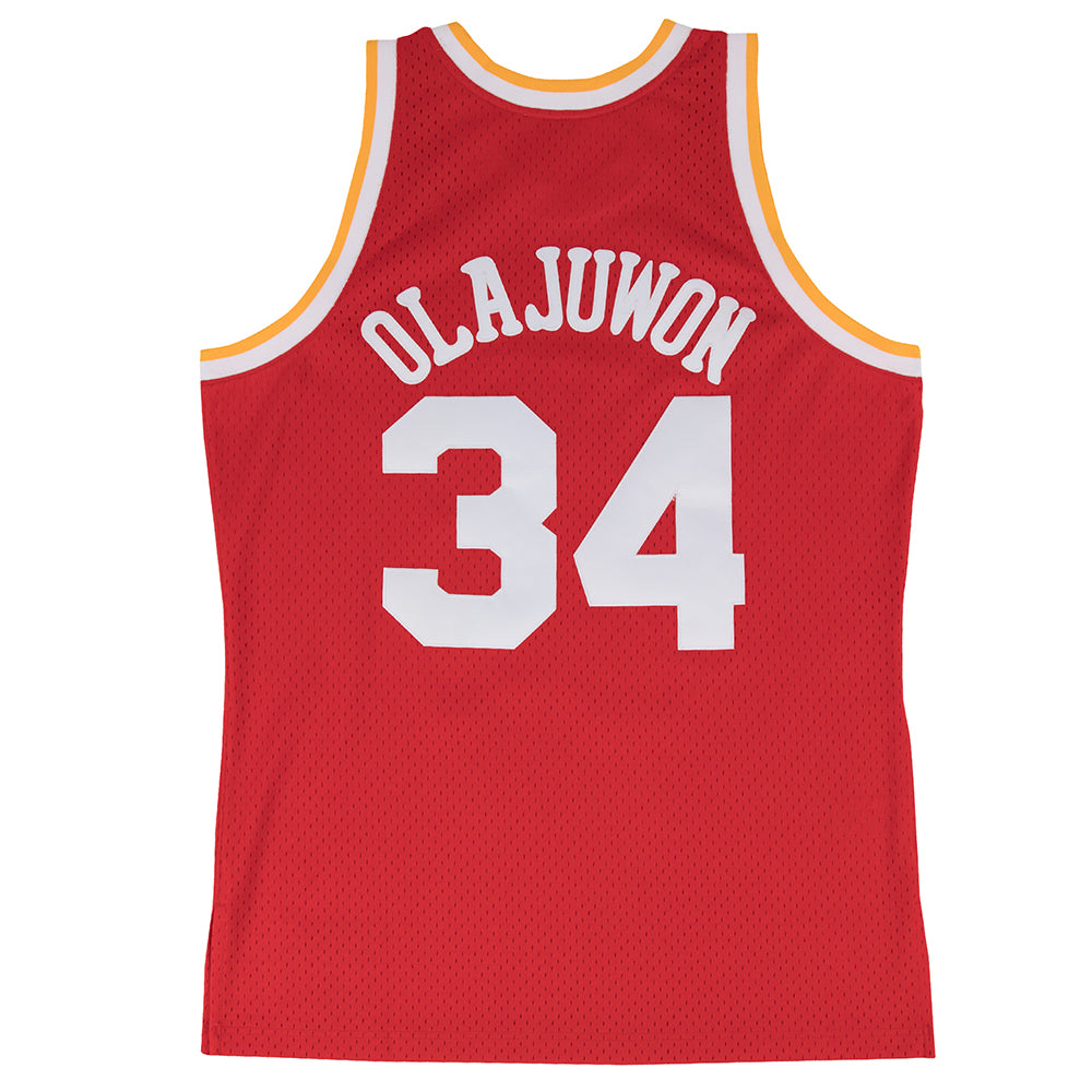 NBA Houston Rockets Hakeem Olajuwon Mitchell &amp; Ness Retro Swingman Jersey - Red