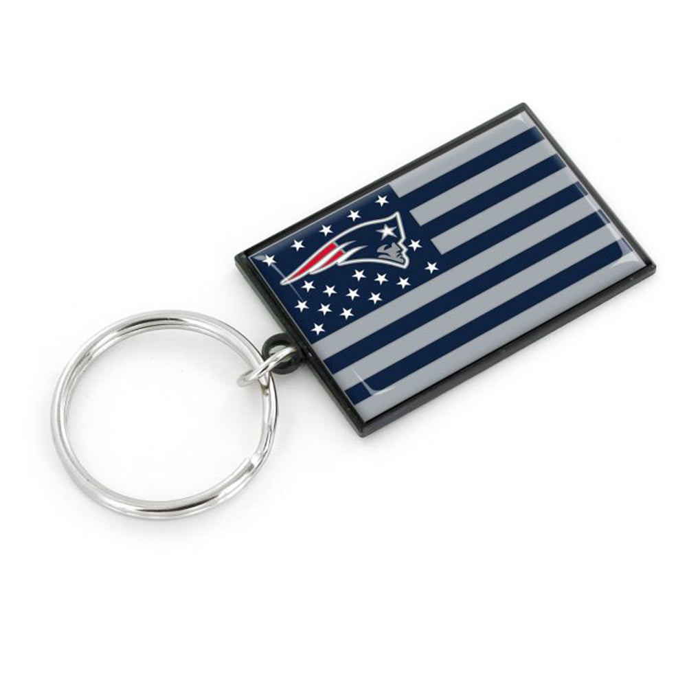 NFL New England Patriots Aminco Americana Flag Keychain