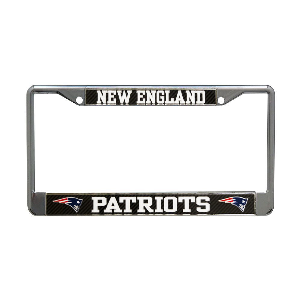 NFL New England Patriots WinCraft Carbon License Plate Frame