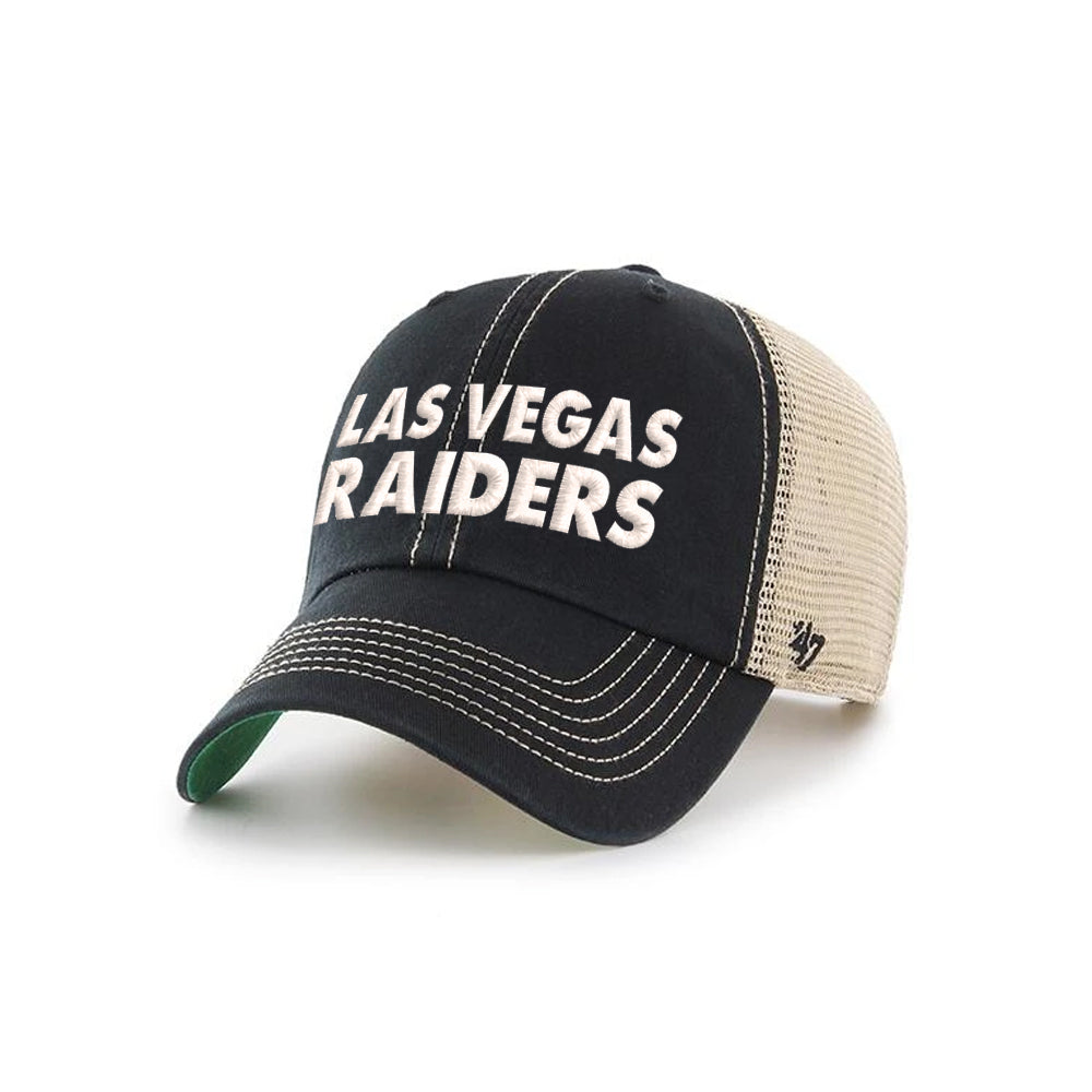 NFL Las Vegas Raiders &#39;47 Script Trawler Clean Up Adjustable Hat - Black