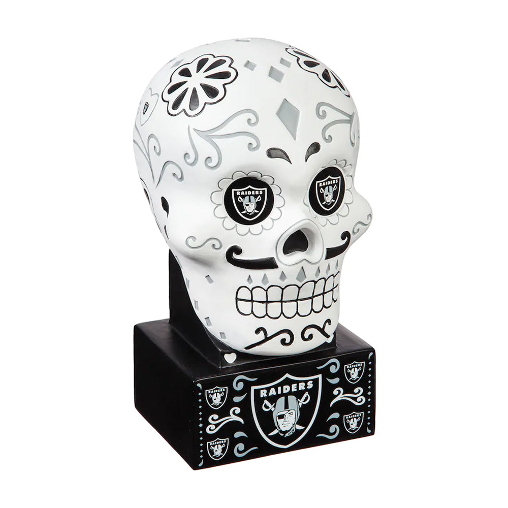 NFL Las Vegas Raiders Evergreen Sugar Skull Statue