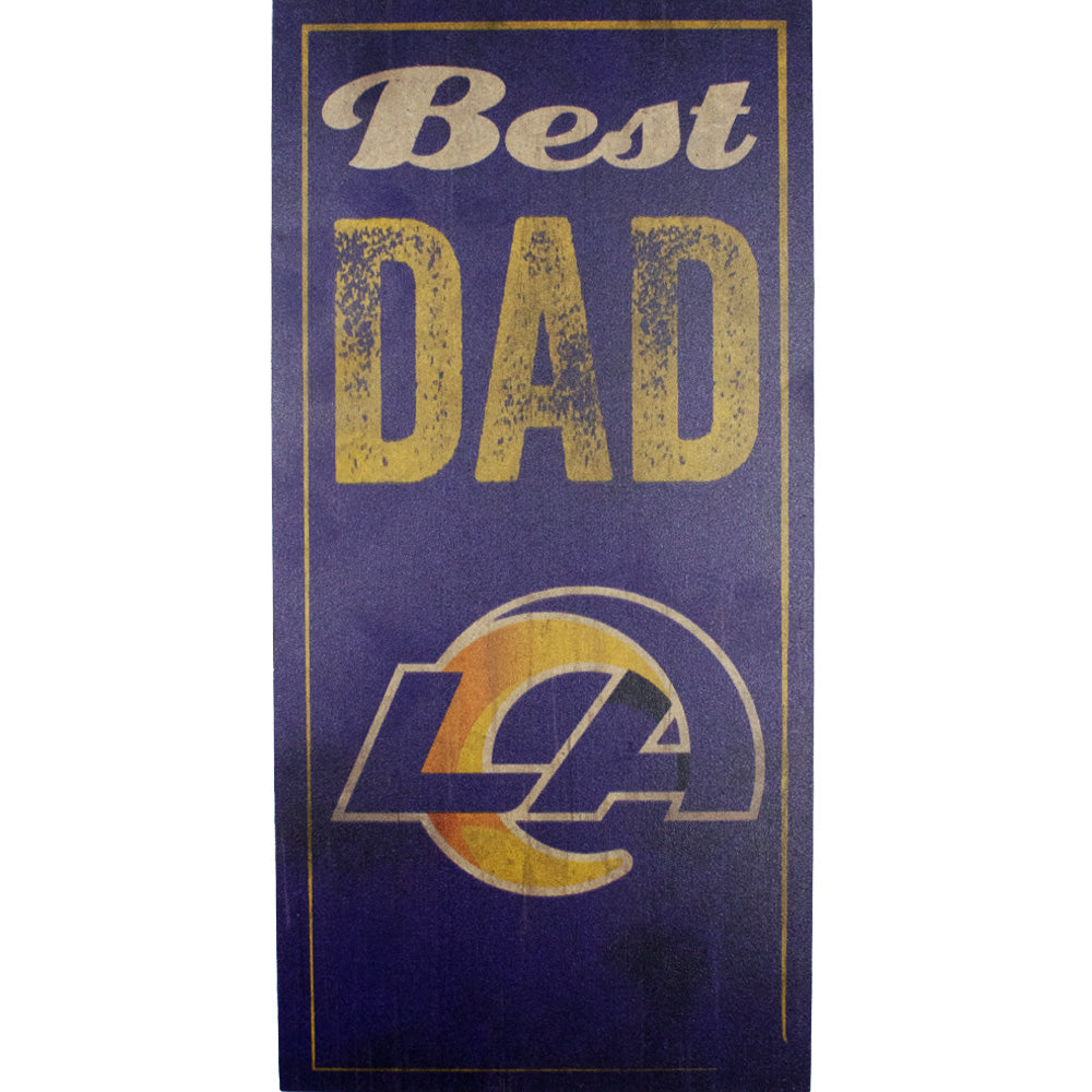 NFL Los Angeles Rams Fan Creations Best Dad 6&quot; x 12&quot; Sign