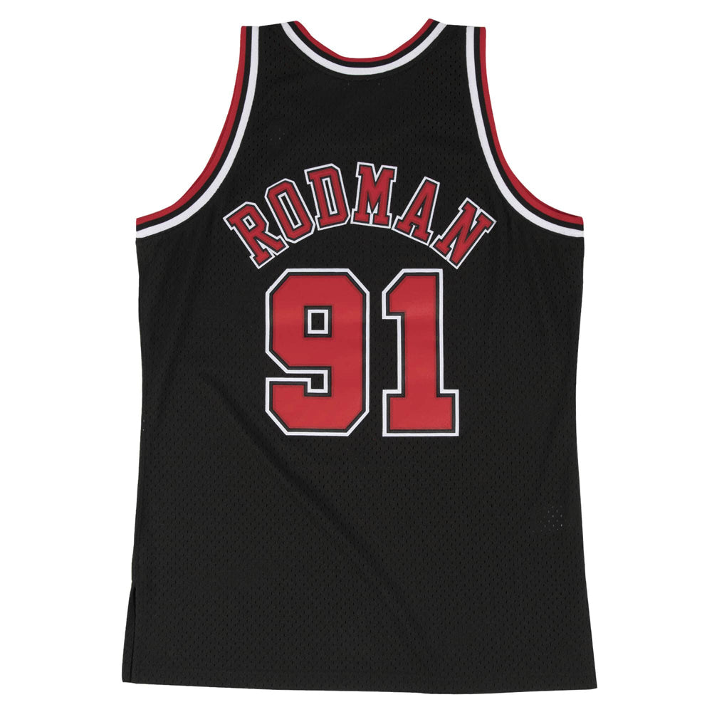 NBA Chicago Bulls Dennis Rodman Mitchell &amp; Ness Retro Swingman Jersey - Black