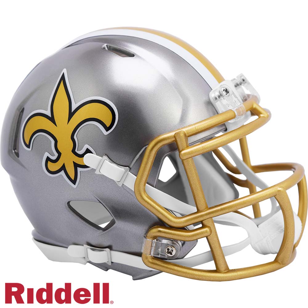 NFL New Orleans Saints Riddell Flash Mini Speed Helmet
