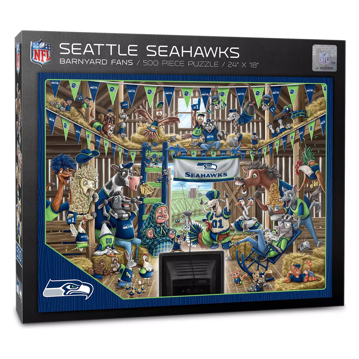 NFL Seattle Seahawks YouTheFan 24" x 18" Barnburner 500 Piece Puzzle