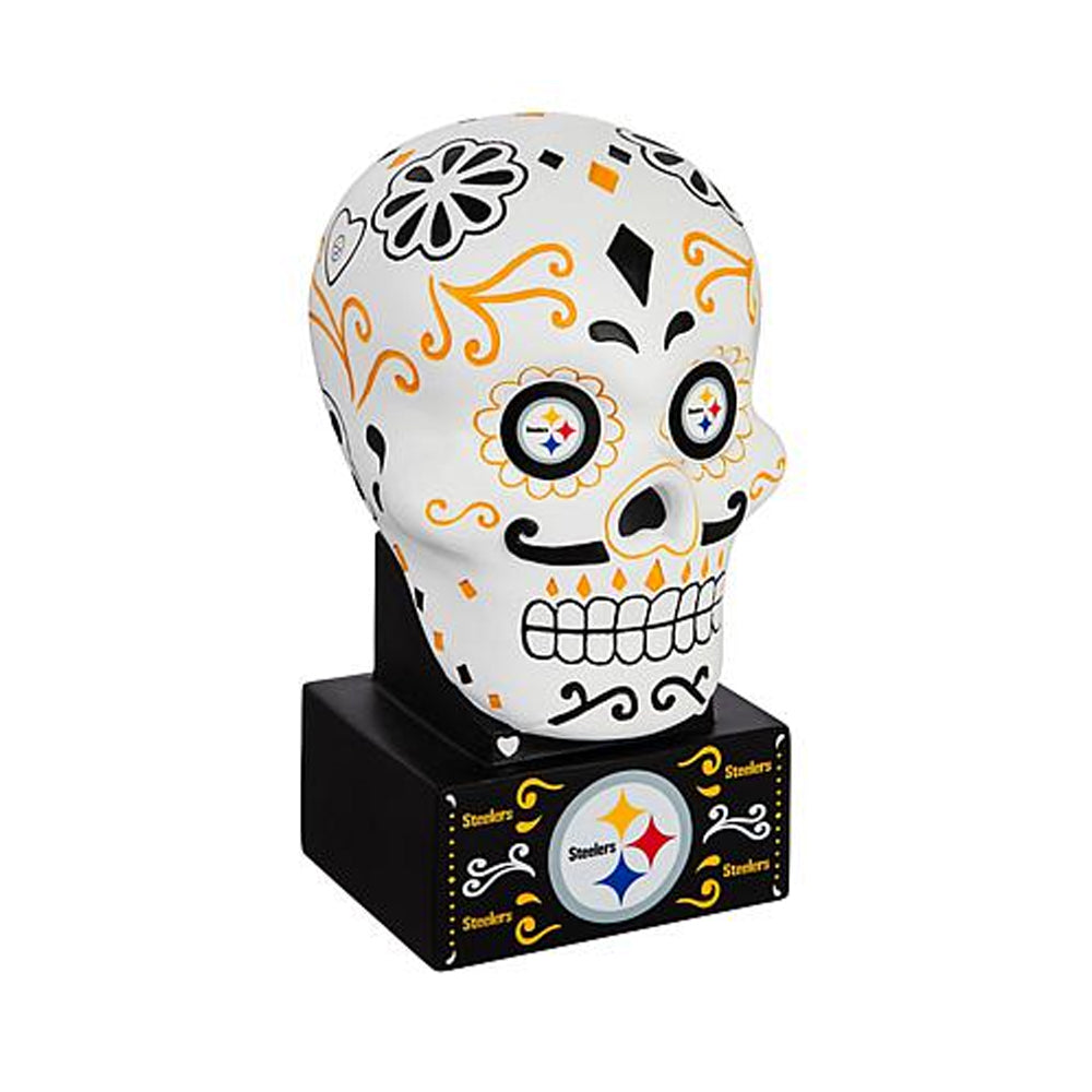 NFL Pittsburgh Steelers Evergreen Sugar Skull Statue