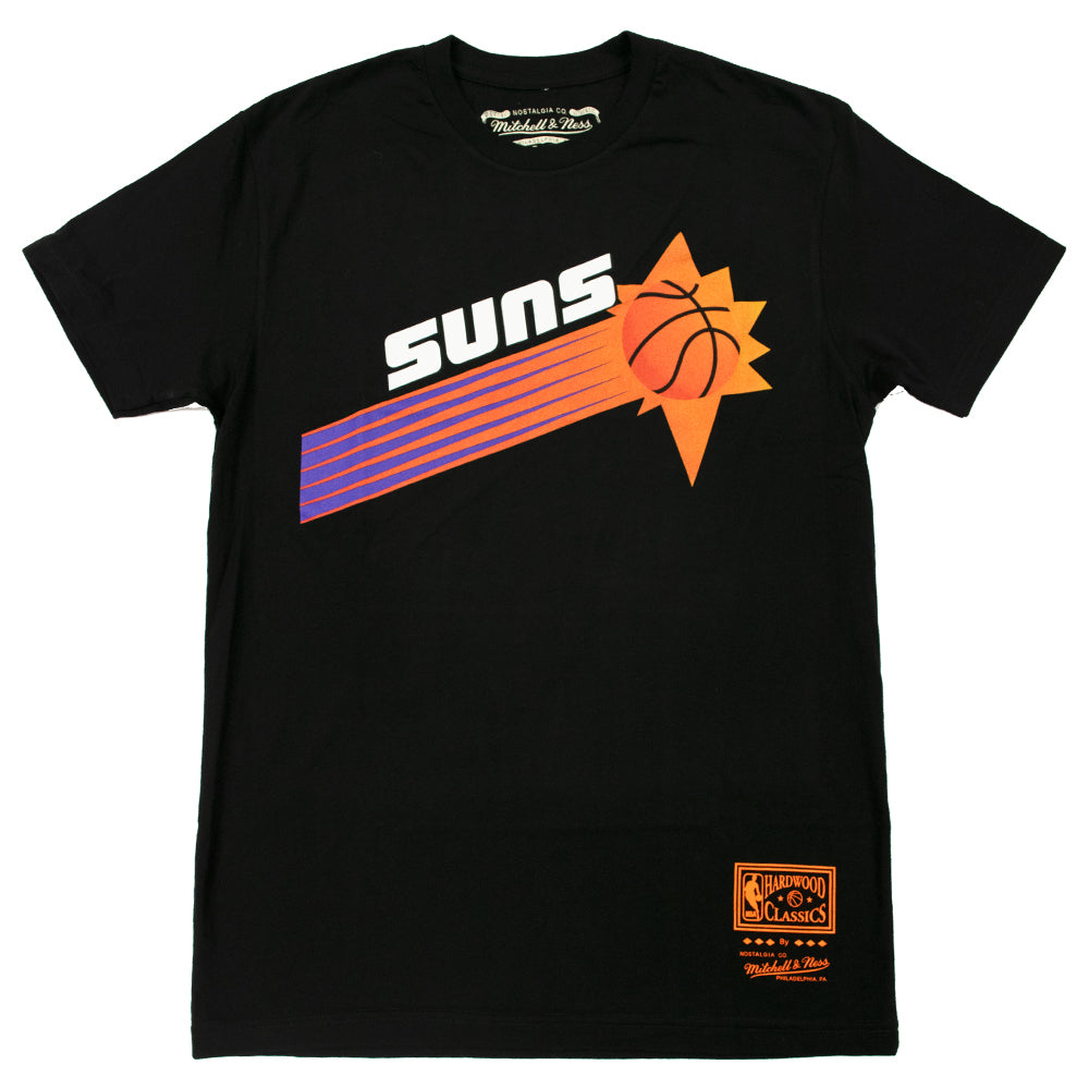 NBA Phoenix Suns Mitchell & Ness Hardwood Classics 90's Sunburst Tee - Black