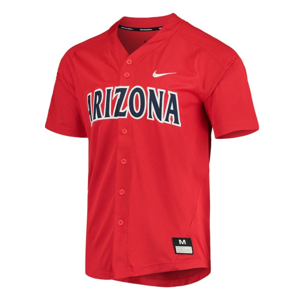 NCAA Arizona Wildcats Nike Baseball Jersey - Red - Just Sports