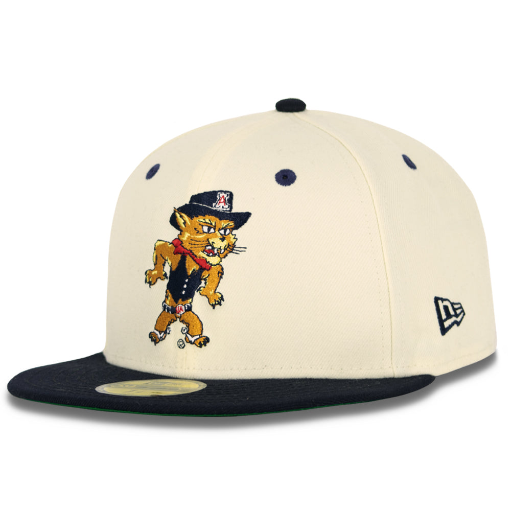 NCAA Arizona Wildcats New Era Vault Mascot Cream 59FIFTY Fitted Hat