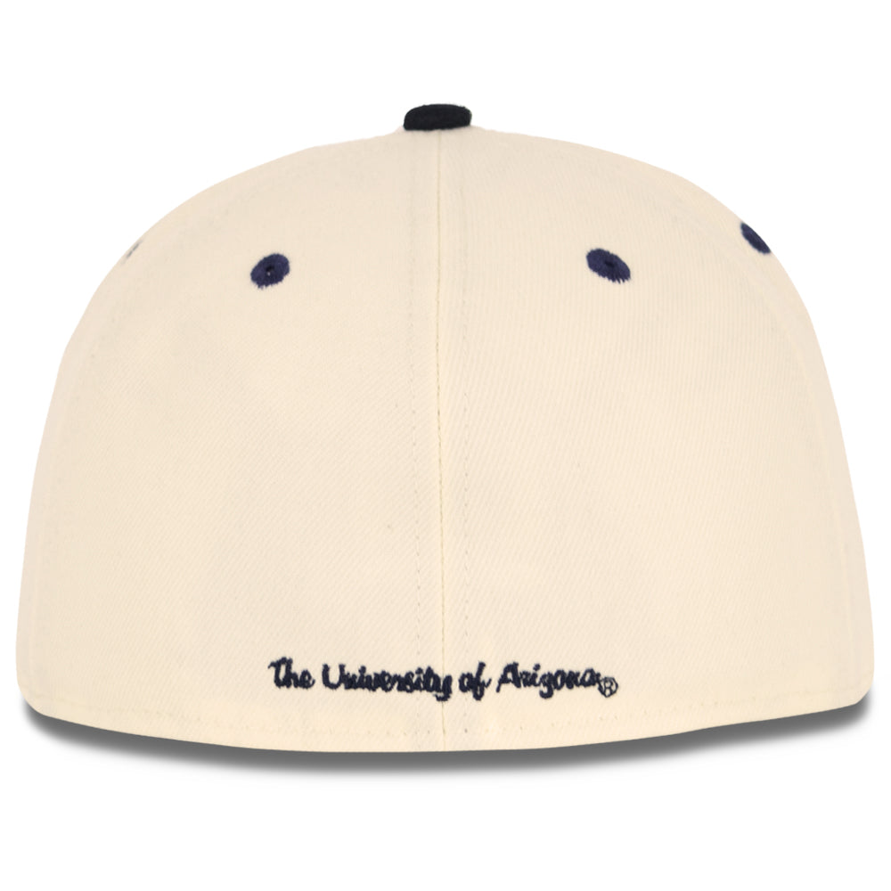 NCAA Arizona Wildcats New Era Vault Mascot Cream 59FIFTY Fitted Hat