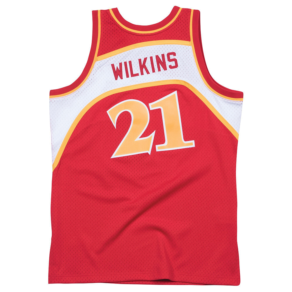 NBA Atlanta Hawks Dominique Wilkins Mitchell &amp; Ness Retro Swingman Jersey - Red - Just Sports