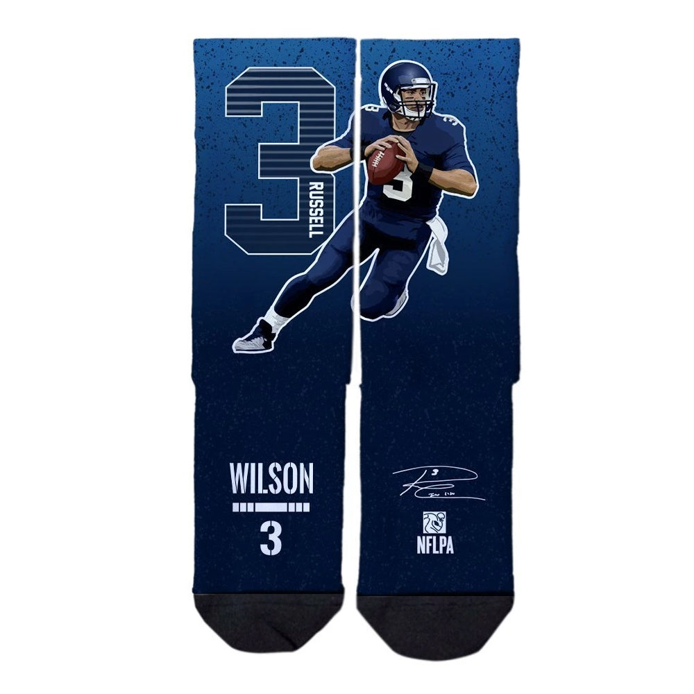 NFL Seattle Seahawks Russell Wilson Strideline EFS Premium Crew Sock