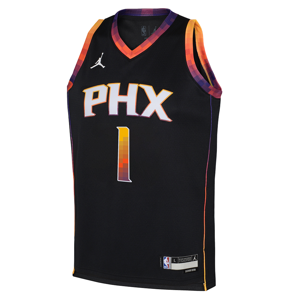 NBA Phoenix Suns Devin Booker Youth Jordan &#39;22 Statement Swingman Jersey