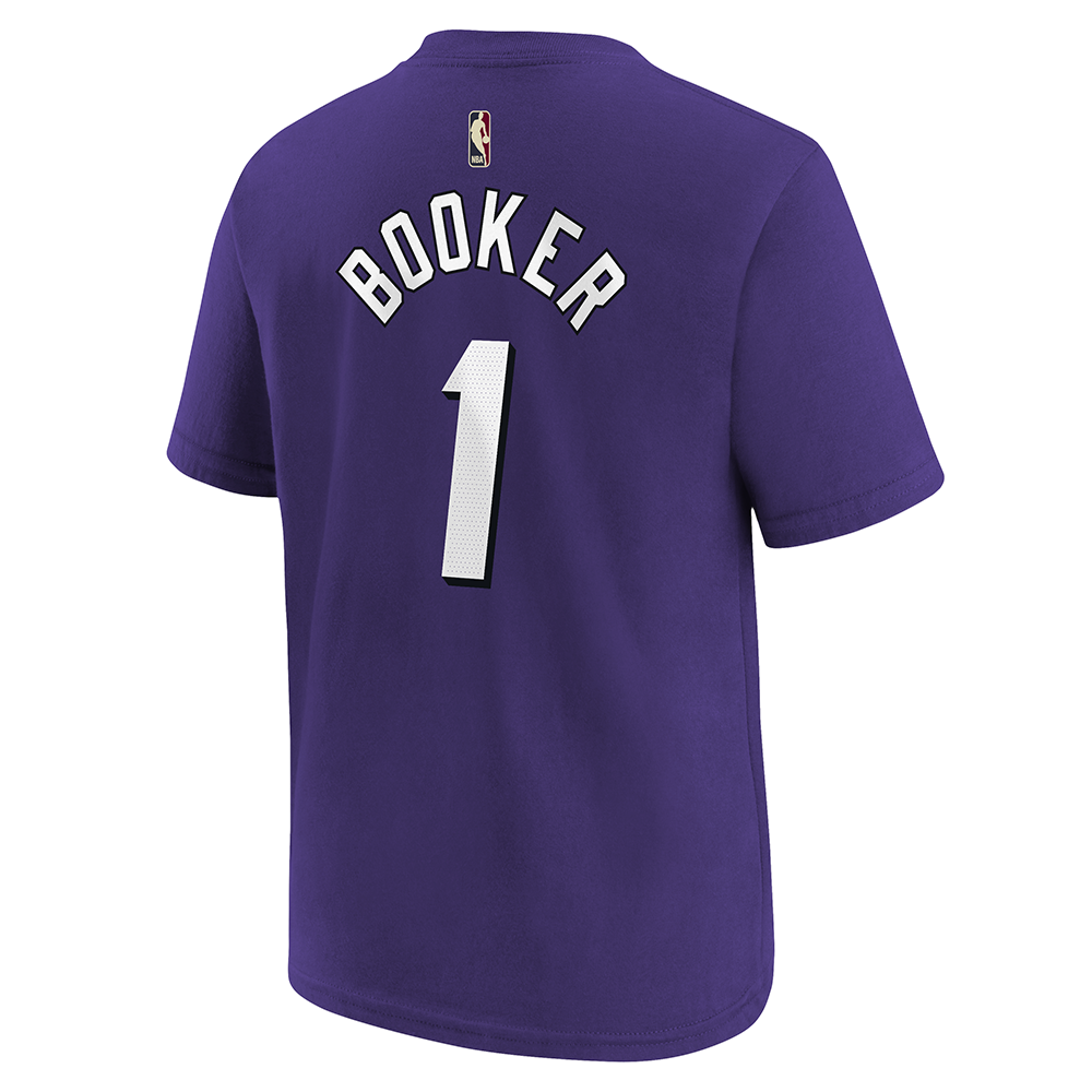 NBA Phoenix Suns Devin Booker Youth Nike &#39;22 Hardwood Classics Name &amp; Number Tee