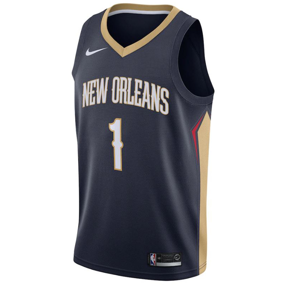 NBA New Orleans Pelicans Zion Williamson Nike Icon Swingman Jersey - Navy - Just Sports