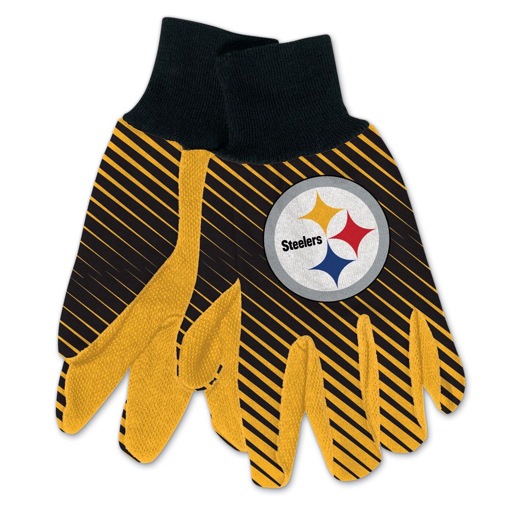 NFL Pittsburgh Steelers WinCraft Team Stripe Utility Gloves