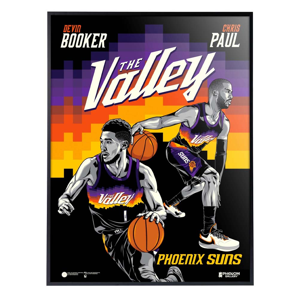 NBA Phoenix Suns Phenom Gallery Mixtape 18&quot; x 24&quot; Deluxe Framed Serigraph